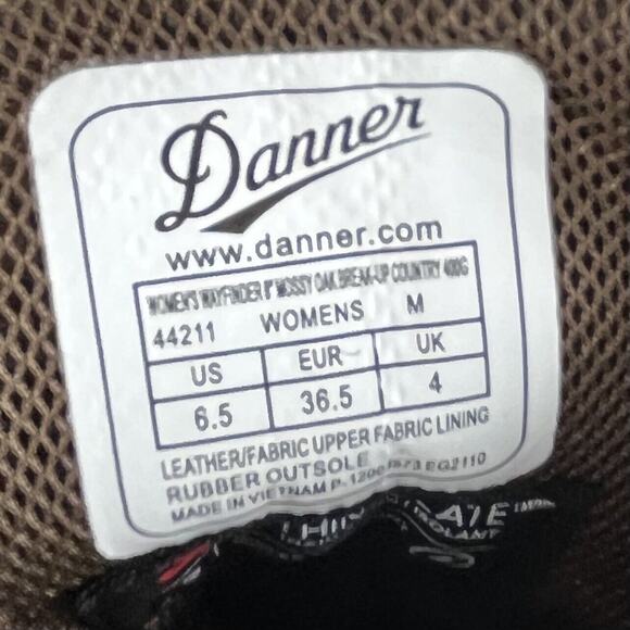 Danner Wayfinder 8” Women's Size 6.5 Mossy Oak Camo Insulated Hunting Boots - Picture 10 of 12